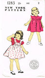 New York 1283: 1950s Uncut Baby Girls Dress & Pinafore Sz2 Vintage Sewing Pattern - Vintage4me2