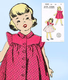 New York 1283: 1950s Uncut Baby Girls Dress & Pinafore Sz2 Vintage Sewing Pattern - Vintage4me2