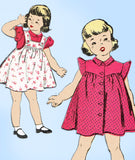 New York 1283: 1950s Uncut Baby Girls Dress & Pinafore Sz2 Vintage Sewing Pattern - Vintage4me2
