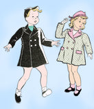New York 1326: 1940s Uncut Baby Girls Coat & Hat Sz 2 Vintage Sewing Pattern - Vintage4me2