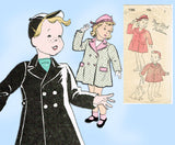 New York 1326: 1940s Uncut Baby Girls Coat & Hat Sz 2 Vintage Sewing Pattern - Vintage4me2