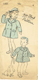 New York 1326: 1940s Uncut Girls Coat & Hat Size 4 Vintage Sewing Pattern - Vintage4me2