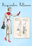 1950s Very Rare Originator Designer Pattern 1223 Misses' Dress w Inset Yoke 30B
