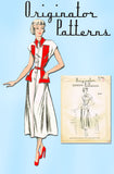 1940s Very Rare Originator Designer Pattern 276 Misses' Dress w Banded Trim 30B - Vintage4me2