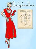 1940s Very Rare Originator Designer Pattern 323 FF Misses Dress Tucked Yoke 30B - Vintage4me2