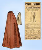 1900s Rare Antique Paris Pattern 2914 Misses Victorian 9 Gore Skirt Sz 28 Waist