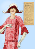 Pictorial Review 1893: 1920s Misses Flapper Dress Sz 37 B Vintage Sewing Pattern
