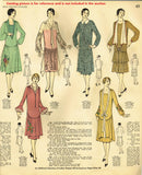 1920s Vintage Pictorial Review Sewing Pattern 3458 Misses Flapper Dress Size 34B - Vintage4me2