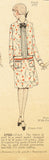 1920s Vintage Pictorial Review Sewing Pattern 3700 Girls Flapper Dress Size 8