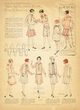 1920s Vintage Pictorial Review Sewing Pattern 3700 Girls Flapper Dress Size 8