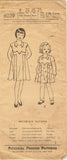1930s Vintage Pictorial Review Sewing Pattern 6039 Uncut Girls Art Deco Dress Sz 8 - Vintage4me2
