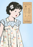 1930s Vintage Pictorial Review Sewing Pattern 6039 Uncut Girls Art Deco Dress Sz 8 - Vintage4me2