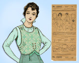 Pictorial Review 6650: 1910s Misses Edwardian Jumper 36 B Vintage Sewing Pattern