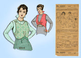 Pictorial Review 6650: 1910s Misses Edwardian Jumper 36 B Vintage Sewing Pattern