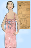Pictorial Review 8130: 1910s Misses Chemise Lingerie 36 B Vintage Sewing Pattern