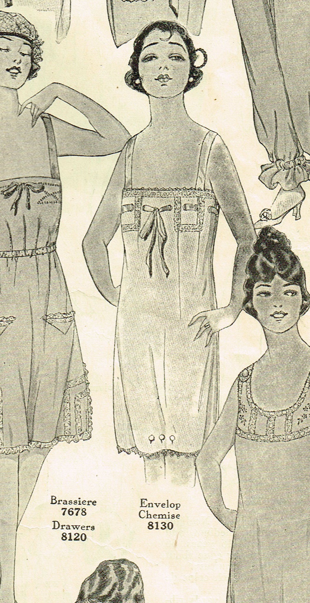 PRINTED PATTERN- Circa 1917 Combination Underwear & Chemise