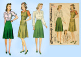 Simplicity 4161: 1940s Misses WWII Jerkin Skirt & Blouse 30B Vintage Sewing Pattern