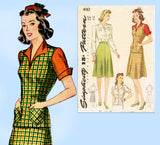 Simplicity 4161: 1940s Misses WWII Jerkin Skirt & Blouse 32B Vintage Sewing Pattern