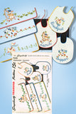 1940s VTG Simplicity Embroidery Transfer 7249 Uncut Baby Bib & Tray Cloth Motifs