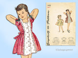 Simplicity 1455: 1940s Cute WWII Todder Girls Dress Sz6 Vintage Sewing Pattern