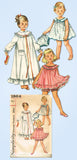 1950s Vintage Simplicity Sewing Pattern 1864 Little Girls Shortie Pajama Set 6
