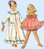 1950s Vintage Simplicity Sewing Pattern 1864 Little Girls Shortie Pajama Set 6