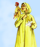 1950s Vintage Simplicity Sewing Pattern 1928 Simple Misses Hooded Coat Size 32 B