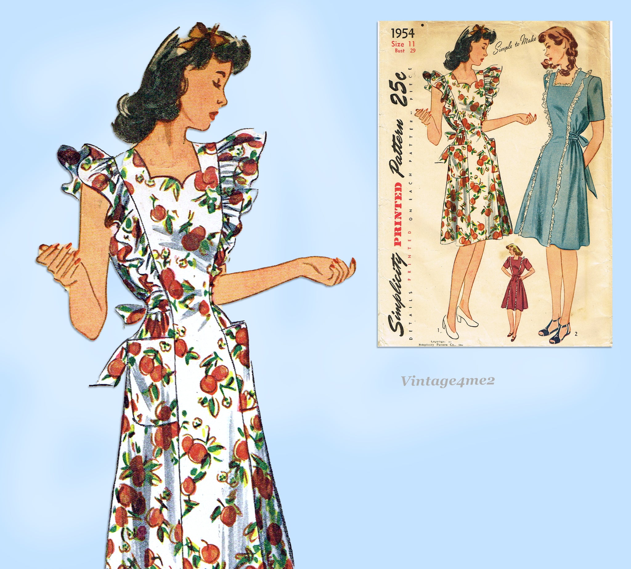1950s pinafore dress top