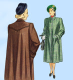 Simplicity 2232: 1940s Stylish Women's Coat Size 36 Bust Vintage Sewing Pattern