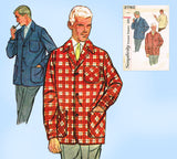 Simplicity 2782: 1950s Classic Men's Loafer Jacket Sz Large Vintage Sewing Pattern