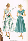 Simplicity 2840: 1940s Lovely Misses Easy Dress Size 30 B Vintage Sewing Pattern