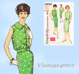 Simplicity 2896: 1950s Uncut Misses Skirt & Blouse Sz 36B Vintage Sewing Pattern