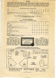Simplicity 3124: 1930s Misses Street Dress Size 32 Bust Vintage Sewing Pattern