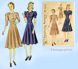 Simplicity 3124: 1930s Misses Street Dress Size 32 Bust Vintage Sewing Pattern