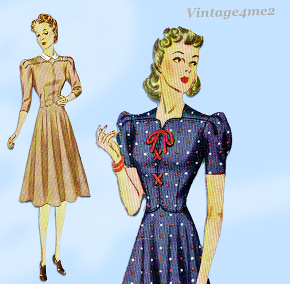 Simplicity 3124: 1930s Misses Street Dress Size 32 Bust Vintage Sewing Pattern