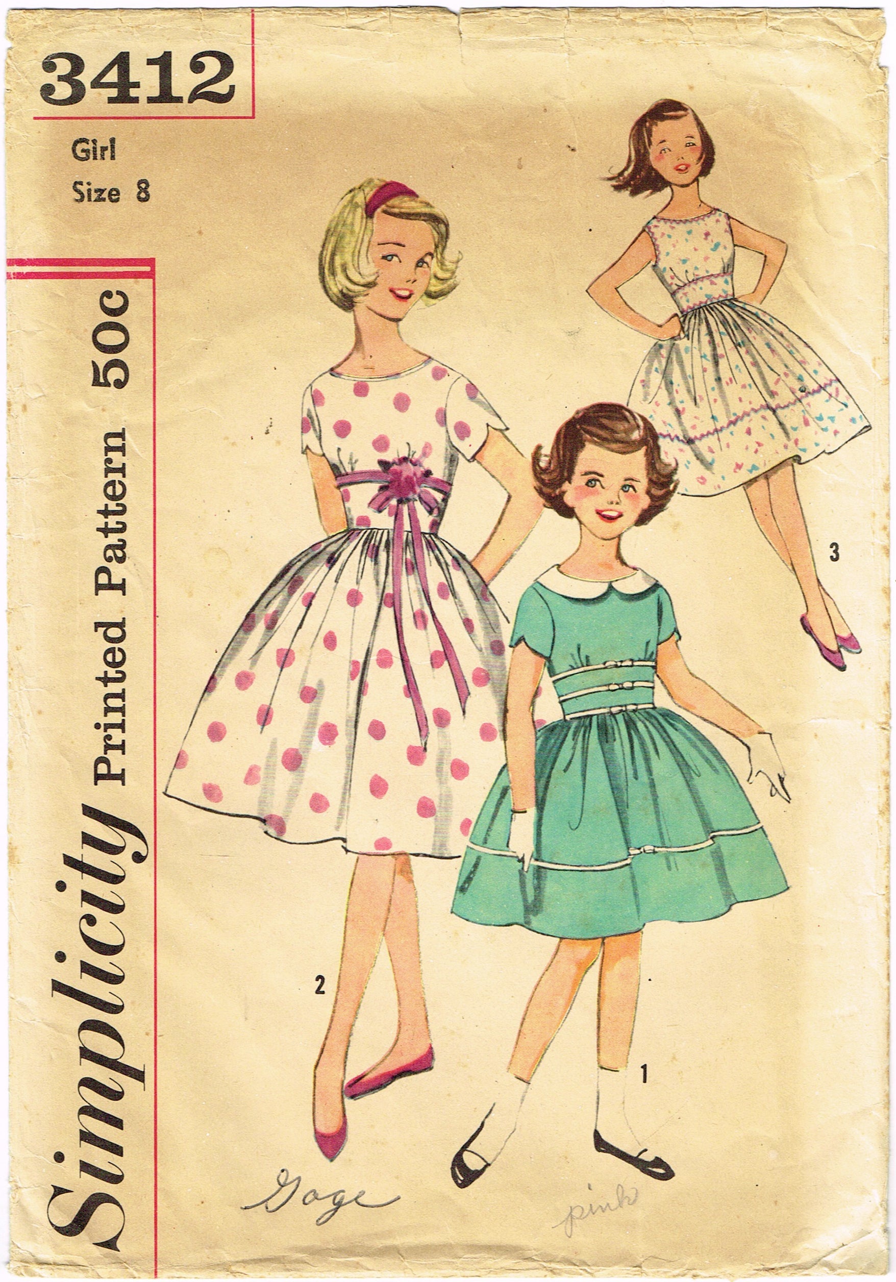 Simplicity Pattern 5111 Girls classic cheerleader skirt