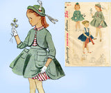 1950s Vintage Simplicity Sewing Pattern 3782 Cute Toddler Girls Bolero Suit Size 2