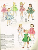 1950s Vintage Simplicity Sewing Pattern 3868 Toddler Girls Party Dress Size 2