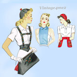 Simplicity 3917: 1940s Misses Hat & Accessory Set Sz Large Vintage Sewing Pattern