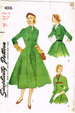 Simplicity 4006: 1950s Stunning Misses Empire Dress 34 B Vintage Sewing Pattern