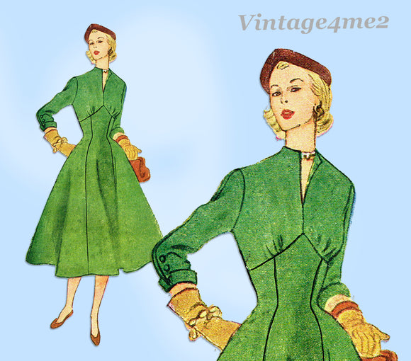 Simplicity 4006: 1950s Stunning Misses Empire Dress 34 B Vintage Sewing Pattern