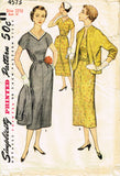 1950s Misses Simplicity Sewing Pattern 4573 Uncut Misses Dress and Jacket Sz 41B