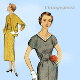 1950s Misses Simplicity Sewing Pattern 4573 Uncut Misses Dress and Jacket Sz 41B