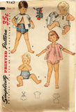 1950s Original Vintage Simplicity Pattern 4725 Uncut Baby Sun Suit Sz 6 mos