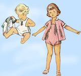 1950s Original Vintage Simplicity Pattern 4725 Uncut Baby Sun Suit Sz 6 mos