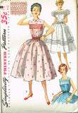 1950s Vintage Simplicity Sewing Pattern 1047 Misses' Smocked Dress Size 12 Uncut