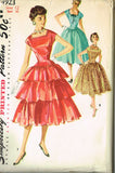 1950s Vintage Simplicity Sewing Pattern 4923 Uncut Misses Party Dress Sz 12 30B