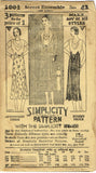 Simplicity 1001: 1930s Plus Size Dress & Jacket 42 Bust Vintage Sewing Pattern - Vintage4me2