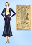 Simplicity 1001: 1930s Plus Size Dress & Jacket 42 Bust Vintage Sewing Pattern - Vintage4me2