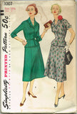 1950s Original Vintage Simplicity Sewing Pattern 1007 Uncut Misses Suit Sz 37 B